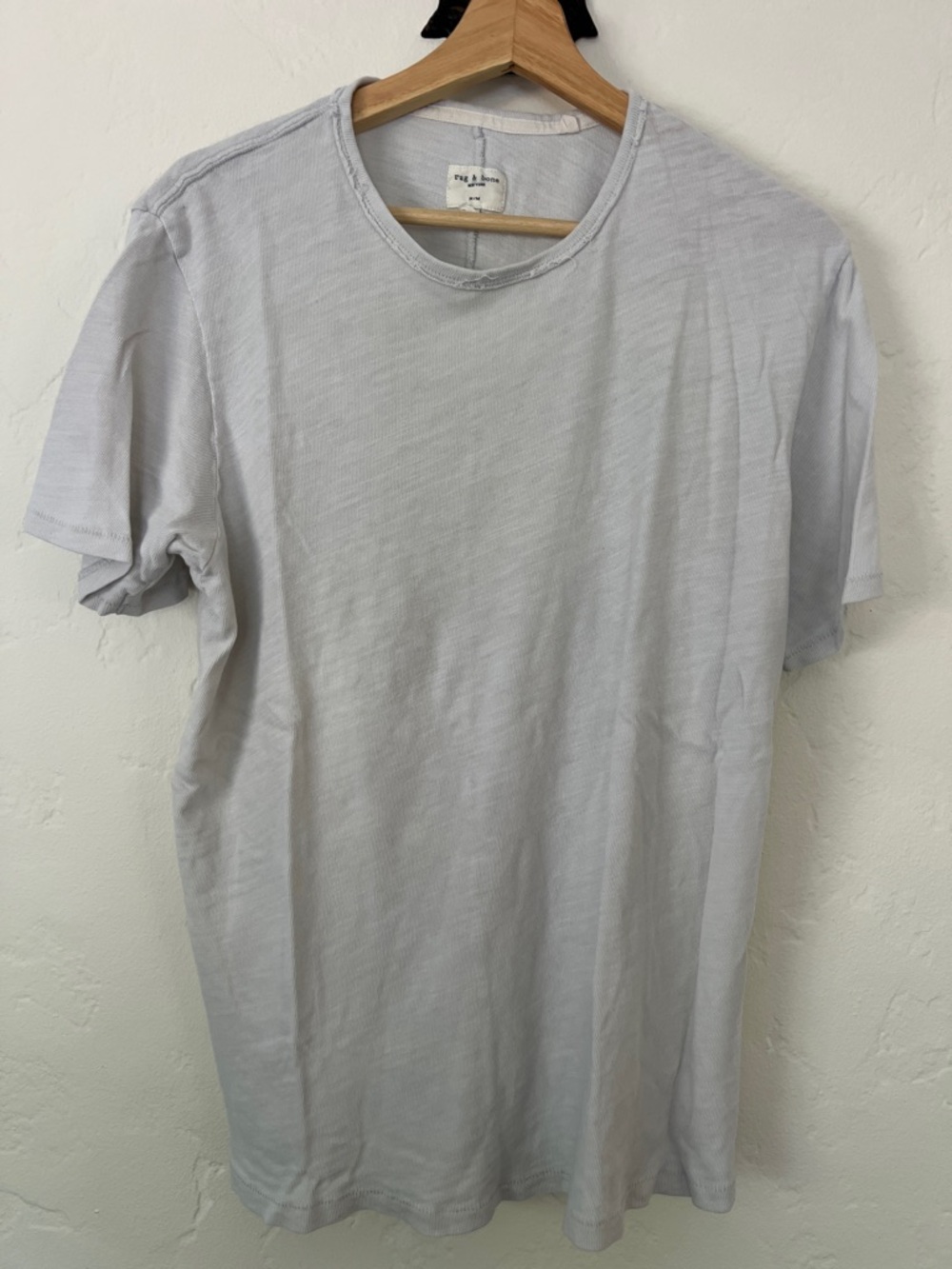 Rag &Bone distressed light blue Crew Neck Men’s T-Shirt